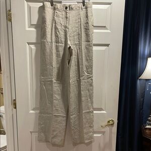 J. Crew Tall Harbor Pant in Linen New with Tags size medium tall flax